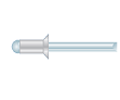 Trhací nýt St/St 4.0x08 mm